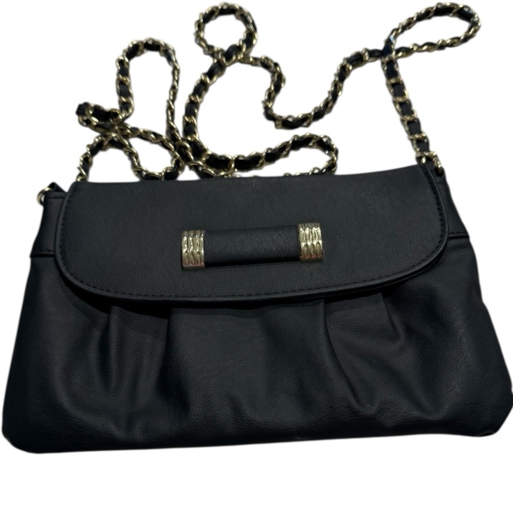 Dorothy Perkins Black Vegan Leather Chain Strap Women's Bag